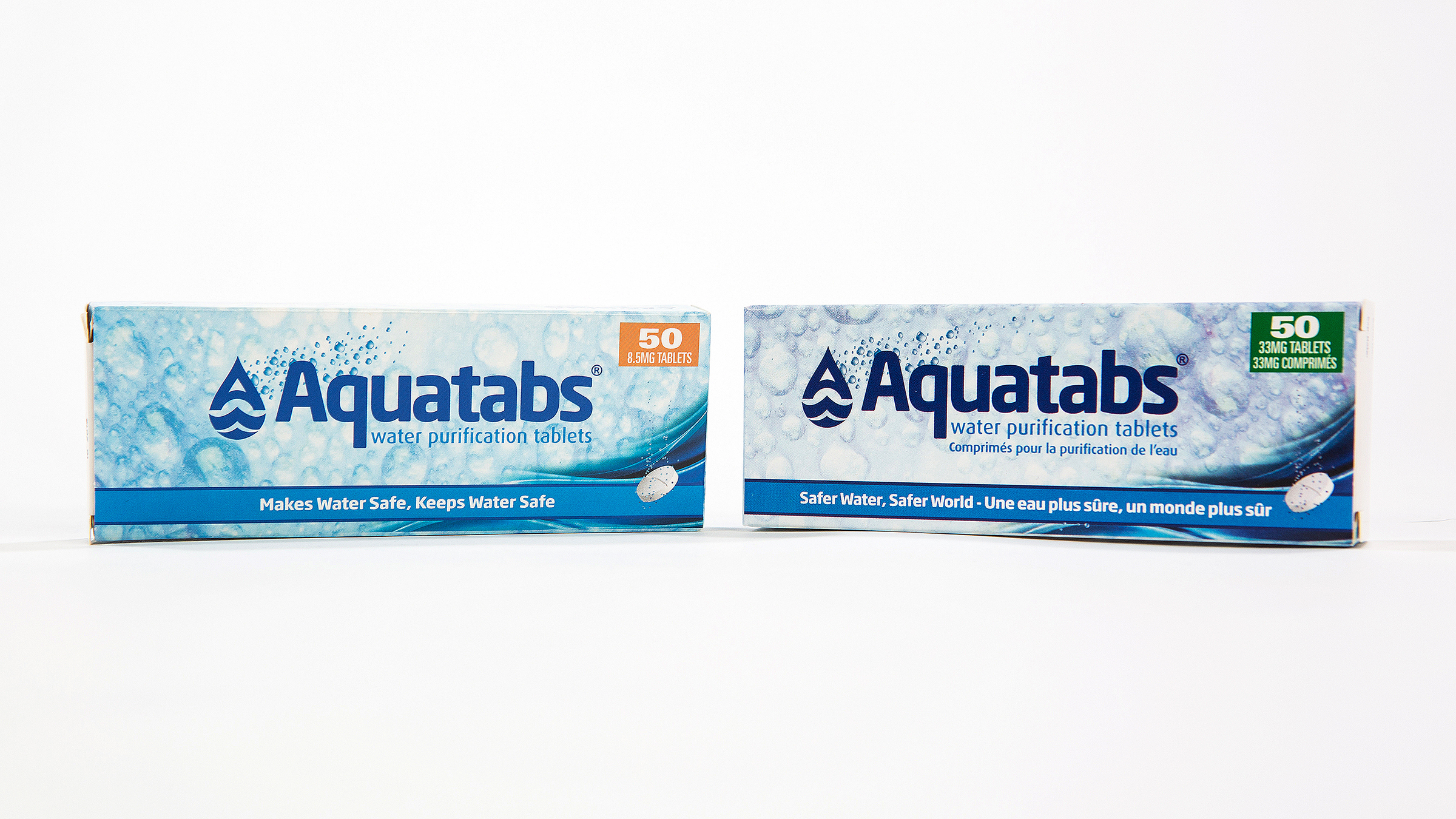 Aquatabs comes in a range of sizes to suit individual or family needs.